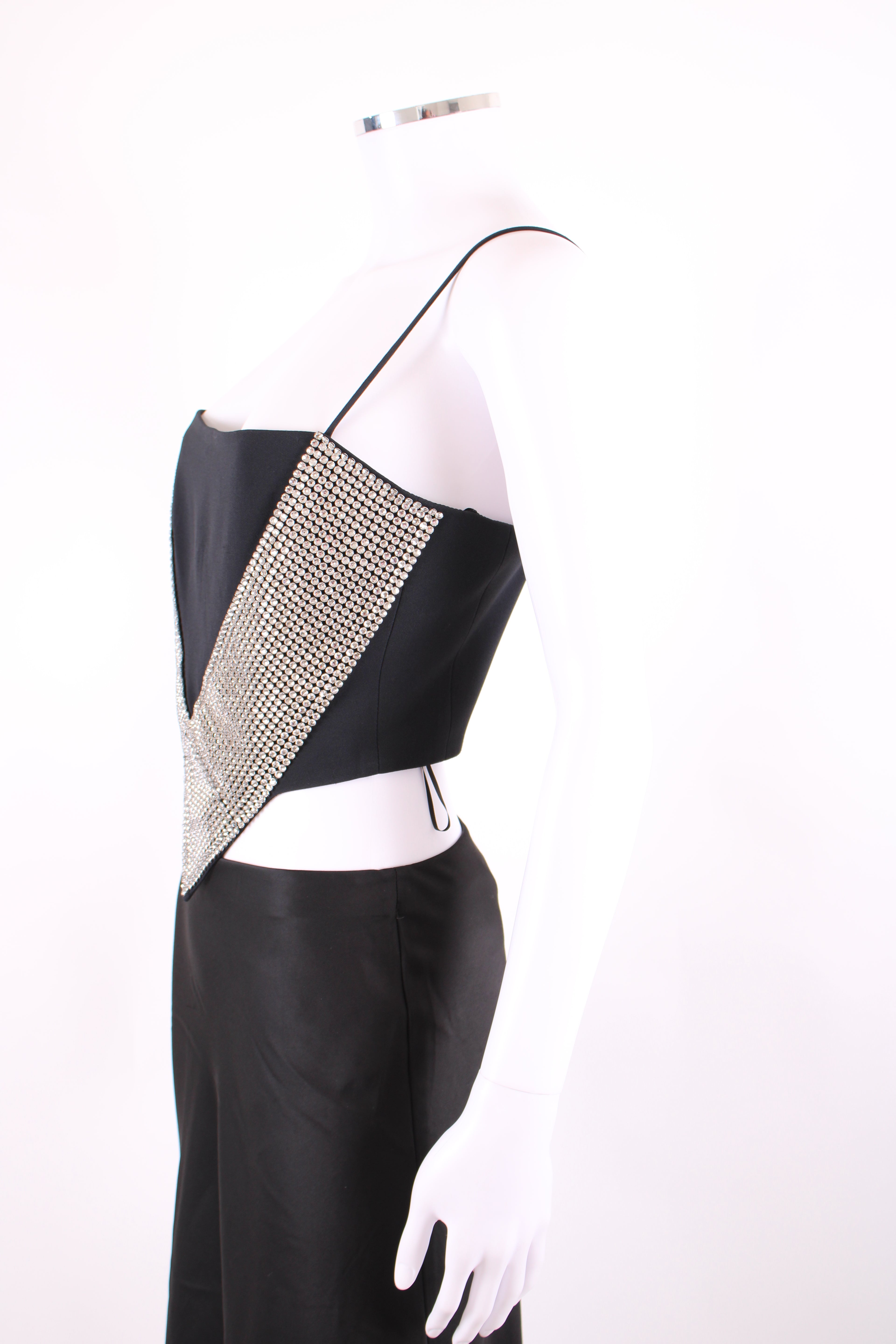 Black David Koma Crystal Embellished Top, 12