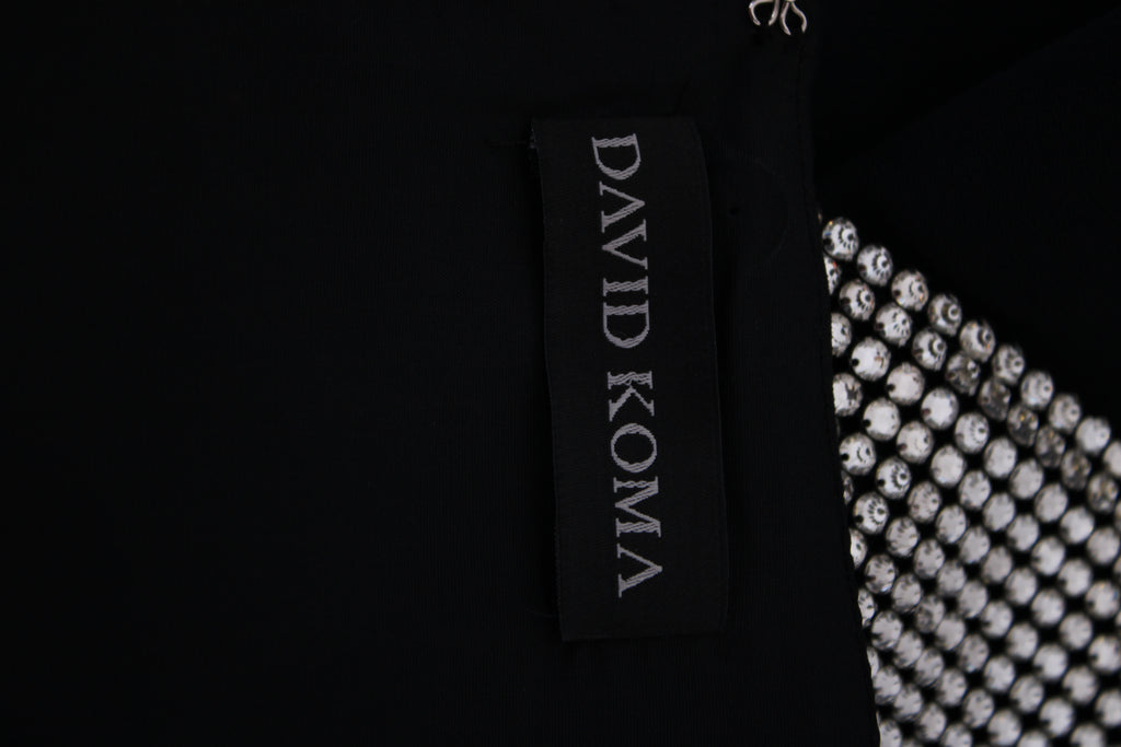 Black David Koma Crystal Embellished Top, 12