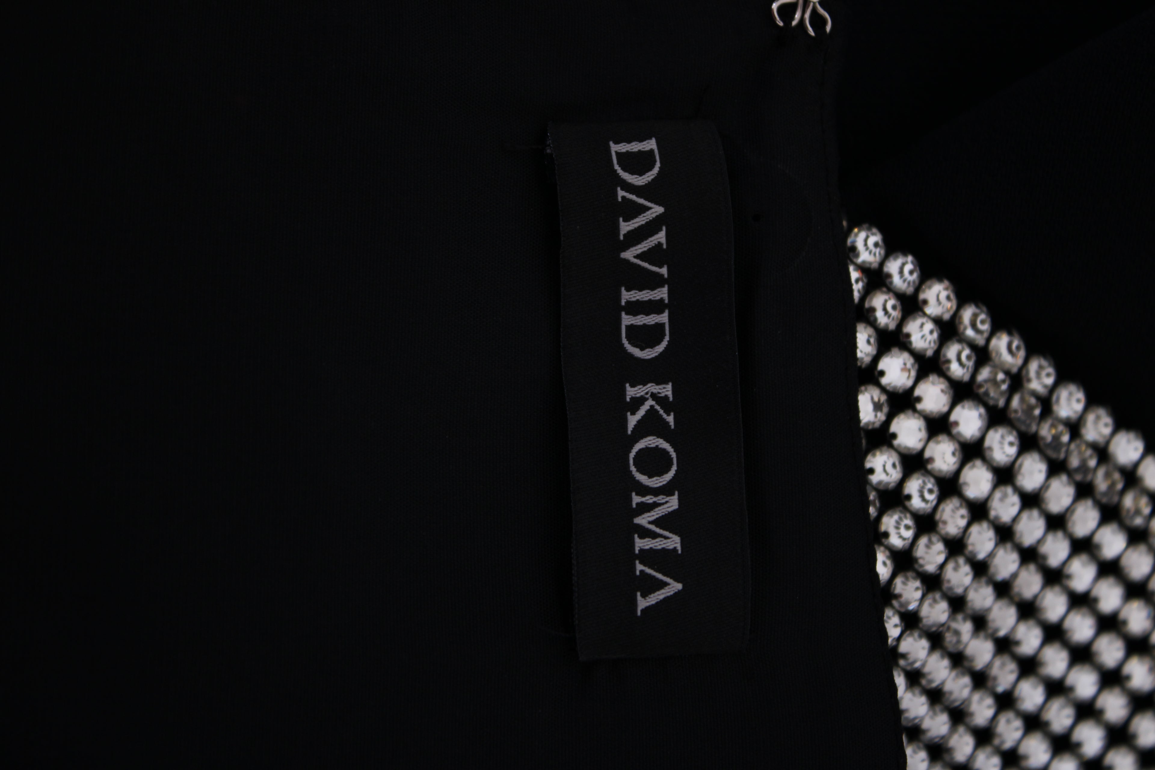 Black David Koma Crystal Embellished Top, 12