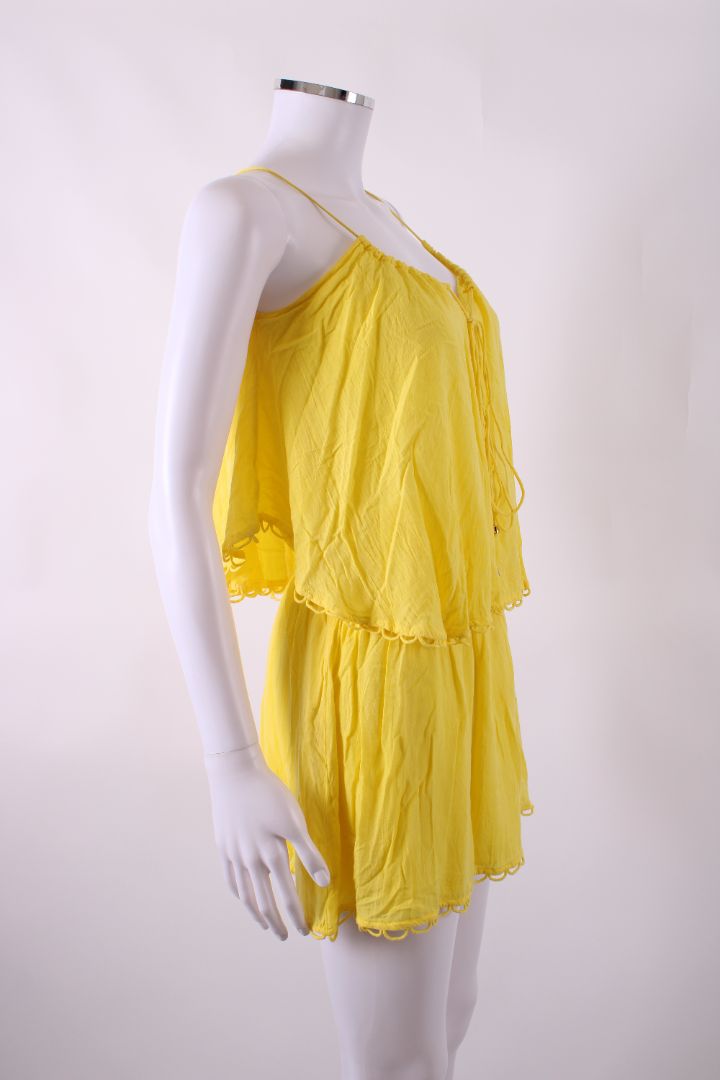 Vix Paula Hermanny Cover up flouncy dress Yellow S
