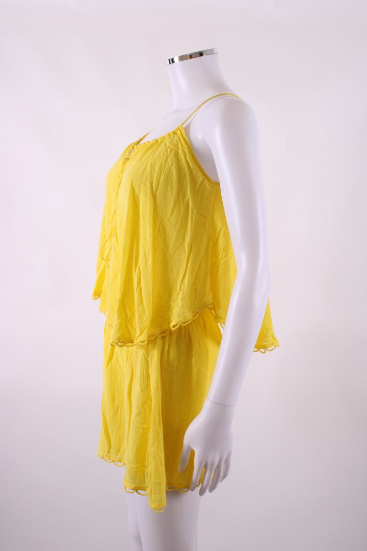 Vix Paula Hermanny Cover up flouncy dress Yellow S