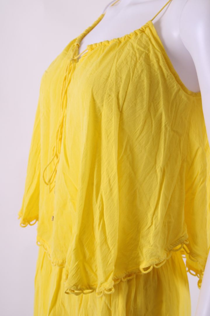 Vix Paula Hermanny Cover up flouncy dress Yellow S