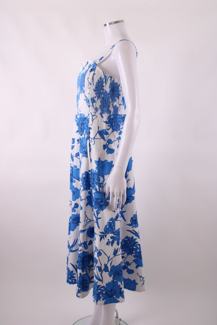 ME+EM Floral strappy long dress blue and white 12