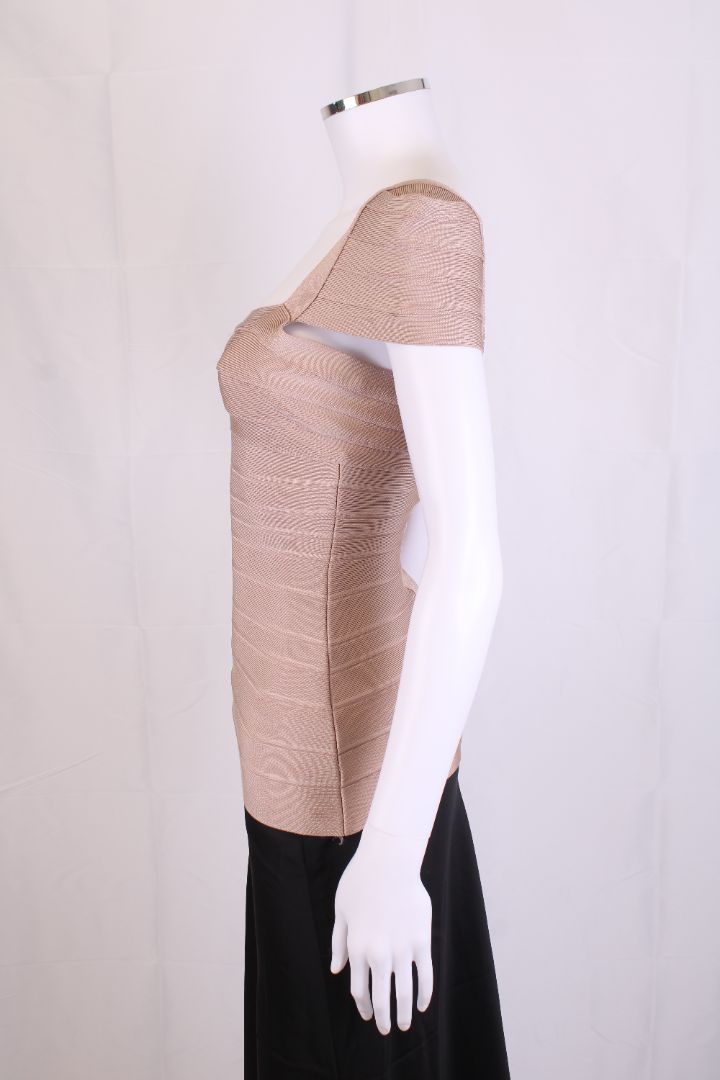 Herve Leger S/S Bandage Top Beige S