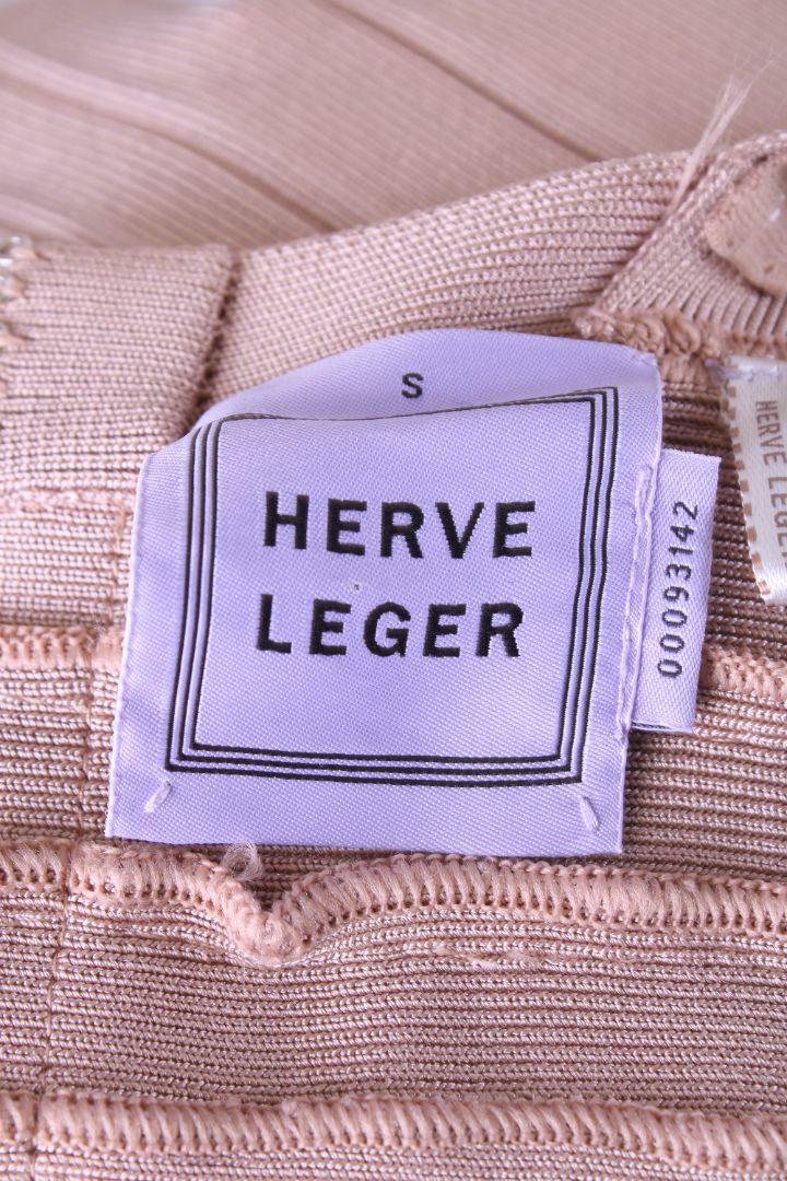 Herve Leger S/S Bandage Top Beige S