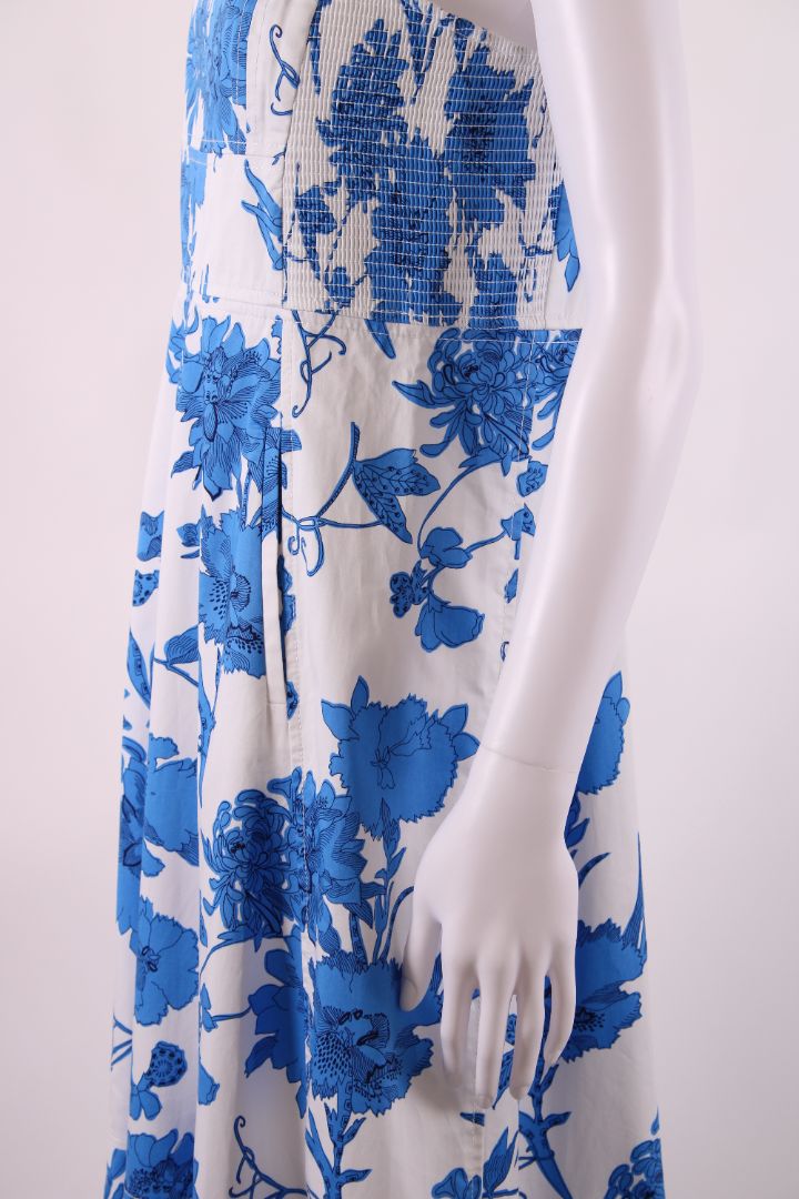 ME+EM Floral strappy long dress blue and white 12