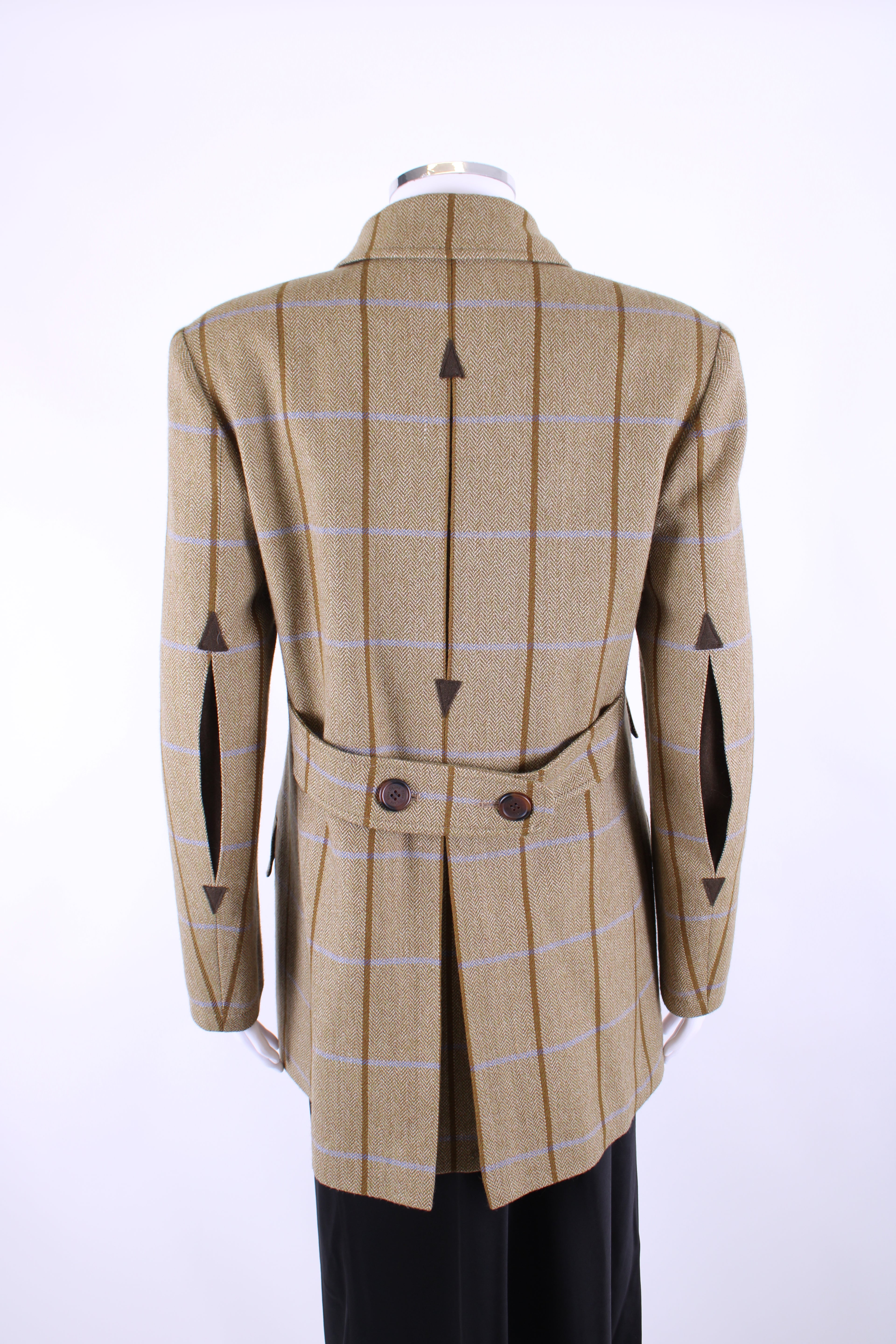 Welligogs Check Tweed Jacket Khaki/ Blue 10