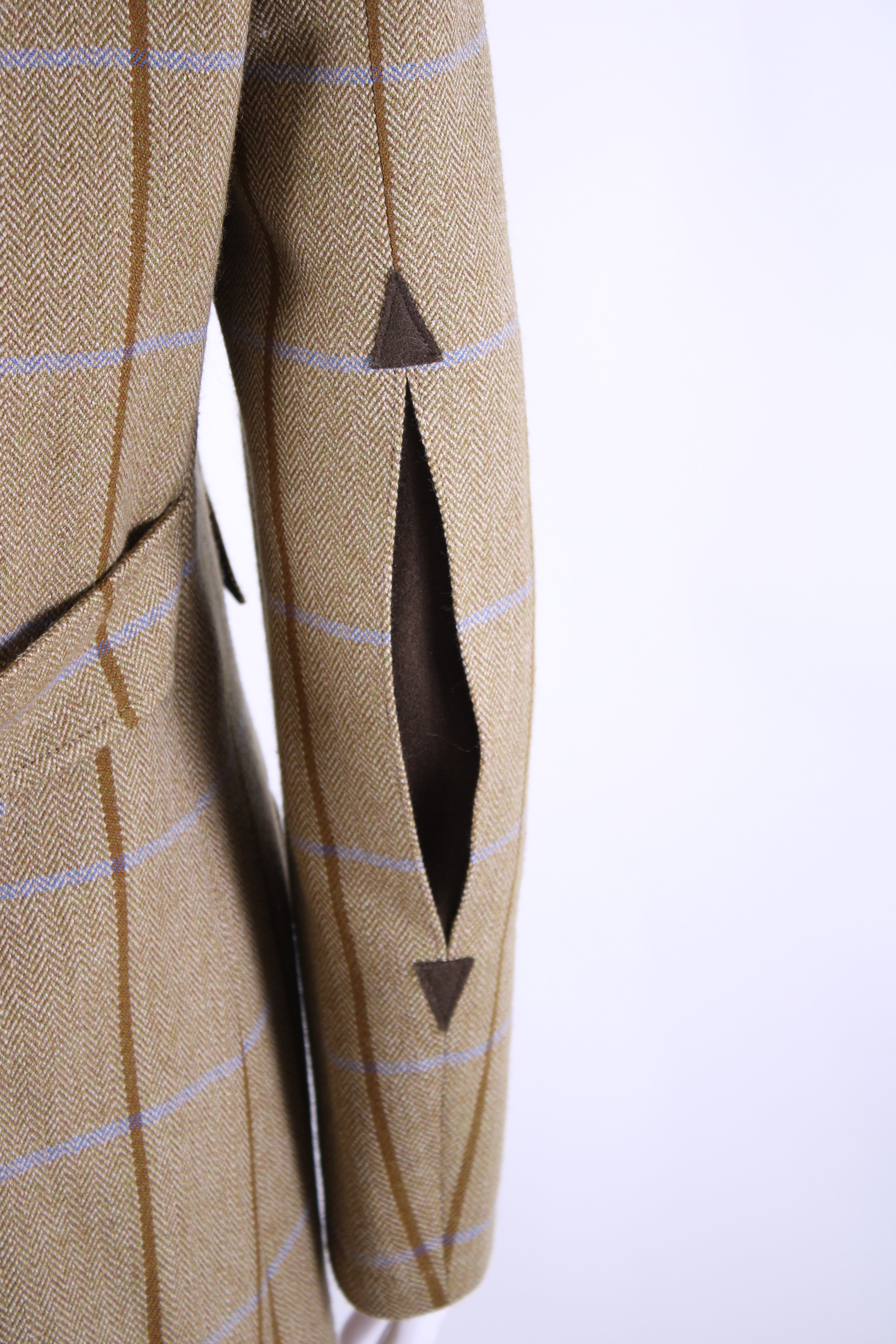 Welligogs Check Tweed Jacket Khaki/ Blue 10