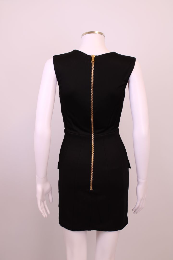 Balmain S/S Button Dress Black 6