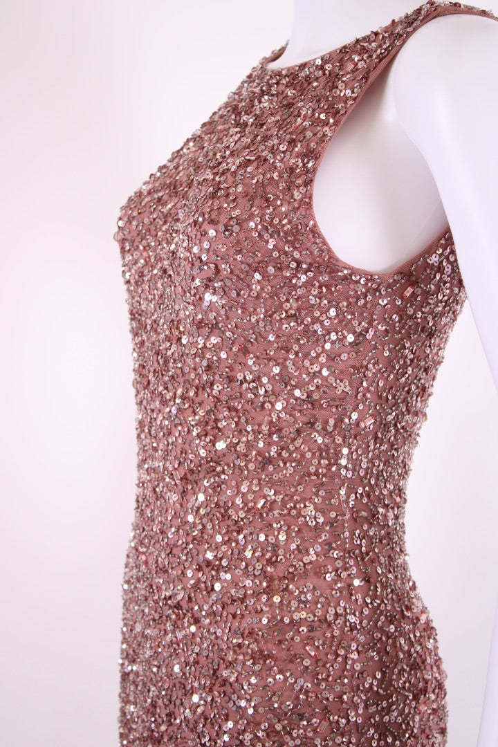 Alice & Olivia S/S Sequin Dress Rose Gold 4