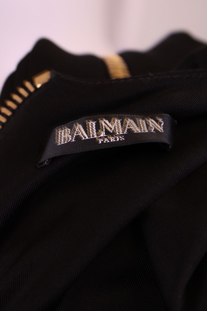 Balmain S/S Button Dress Black 6