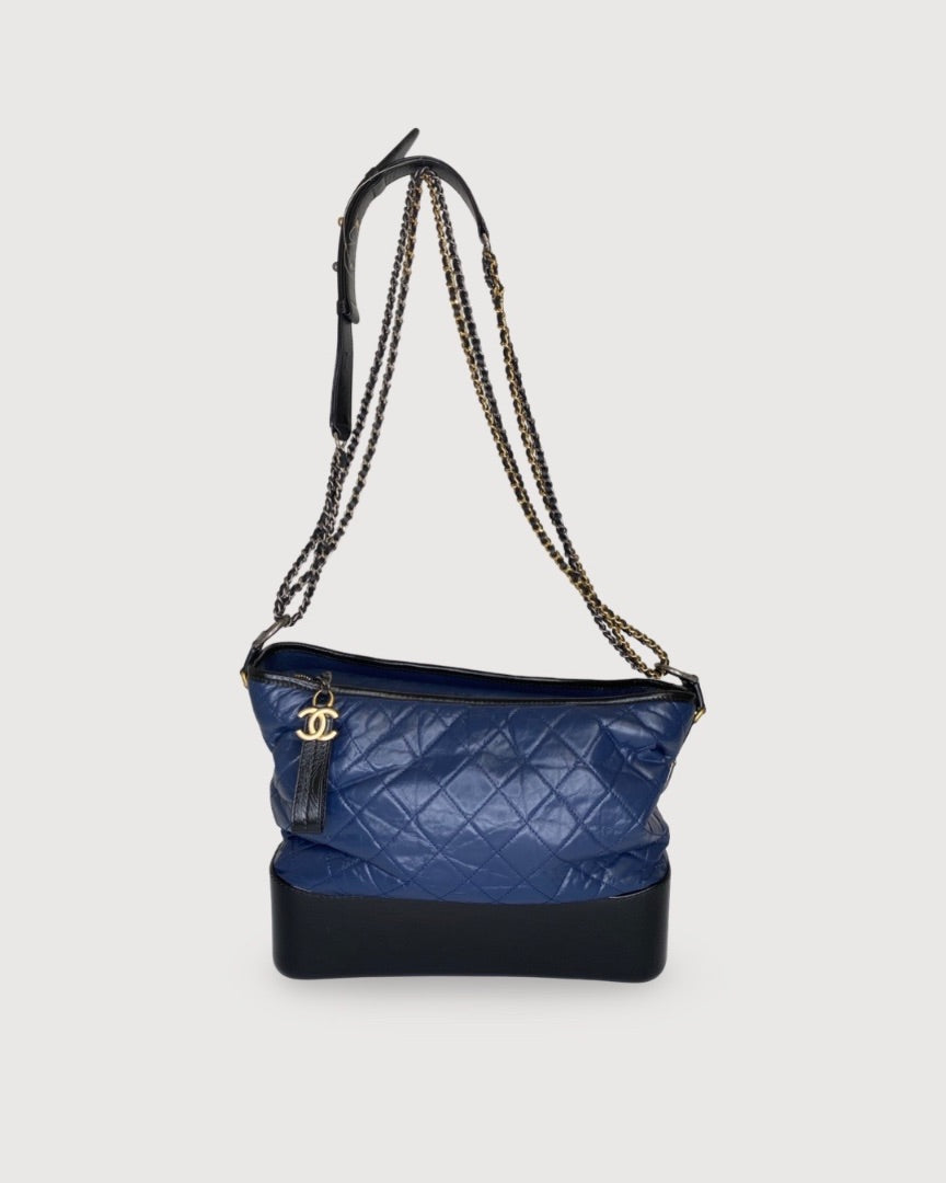 Navy/ Black Gabrielle Chanel Bag Large