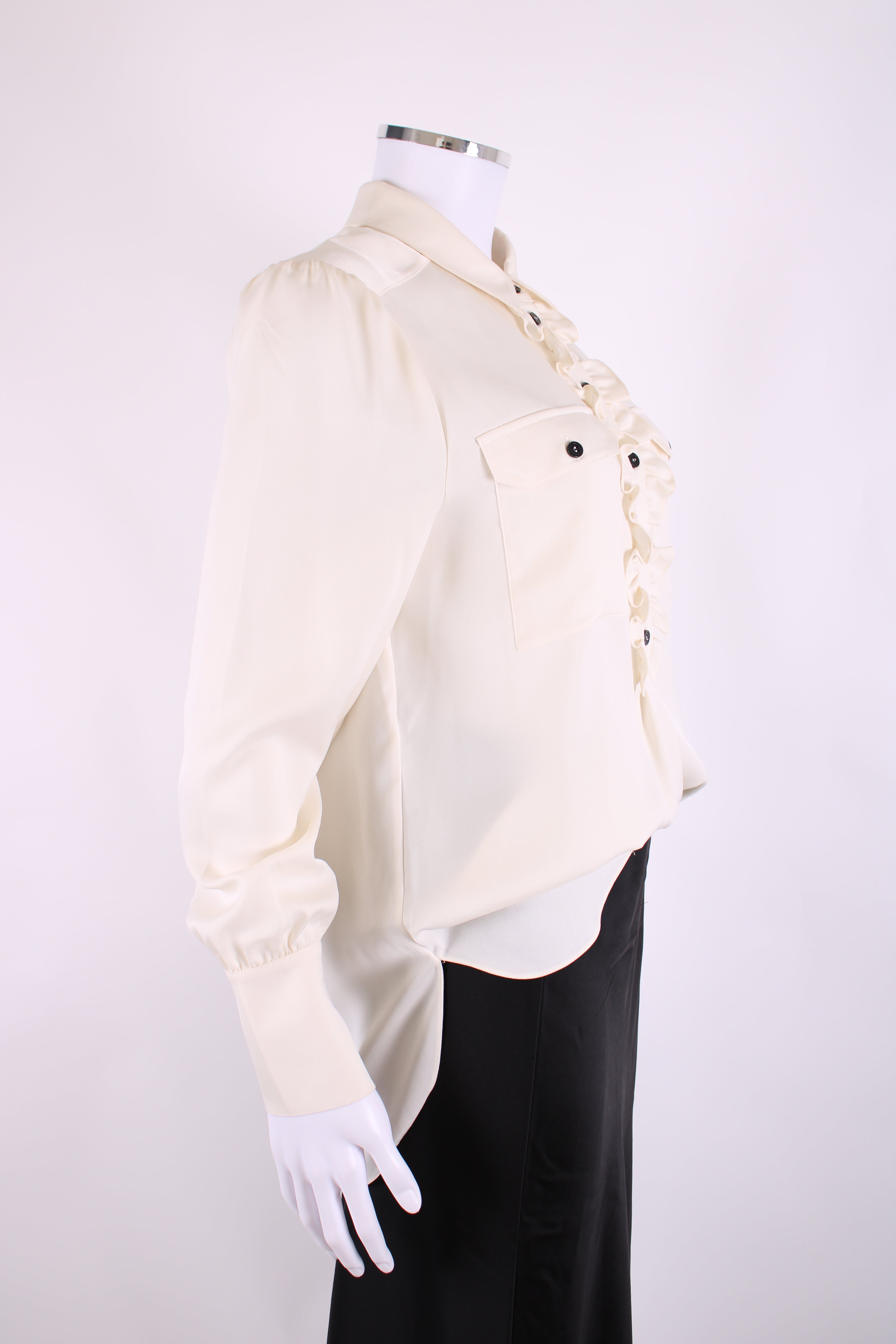 ME+EM L/S Ruffle Shirt Cream 12