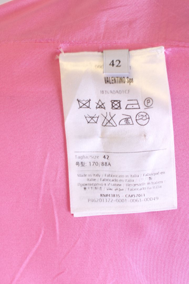 Valentino S/S Ruffle Top Dress Pink 10