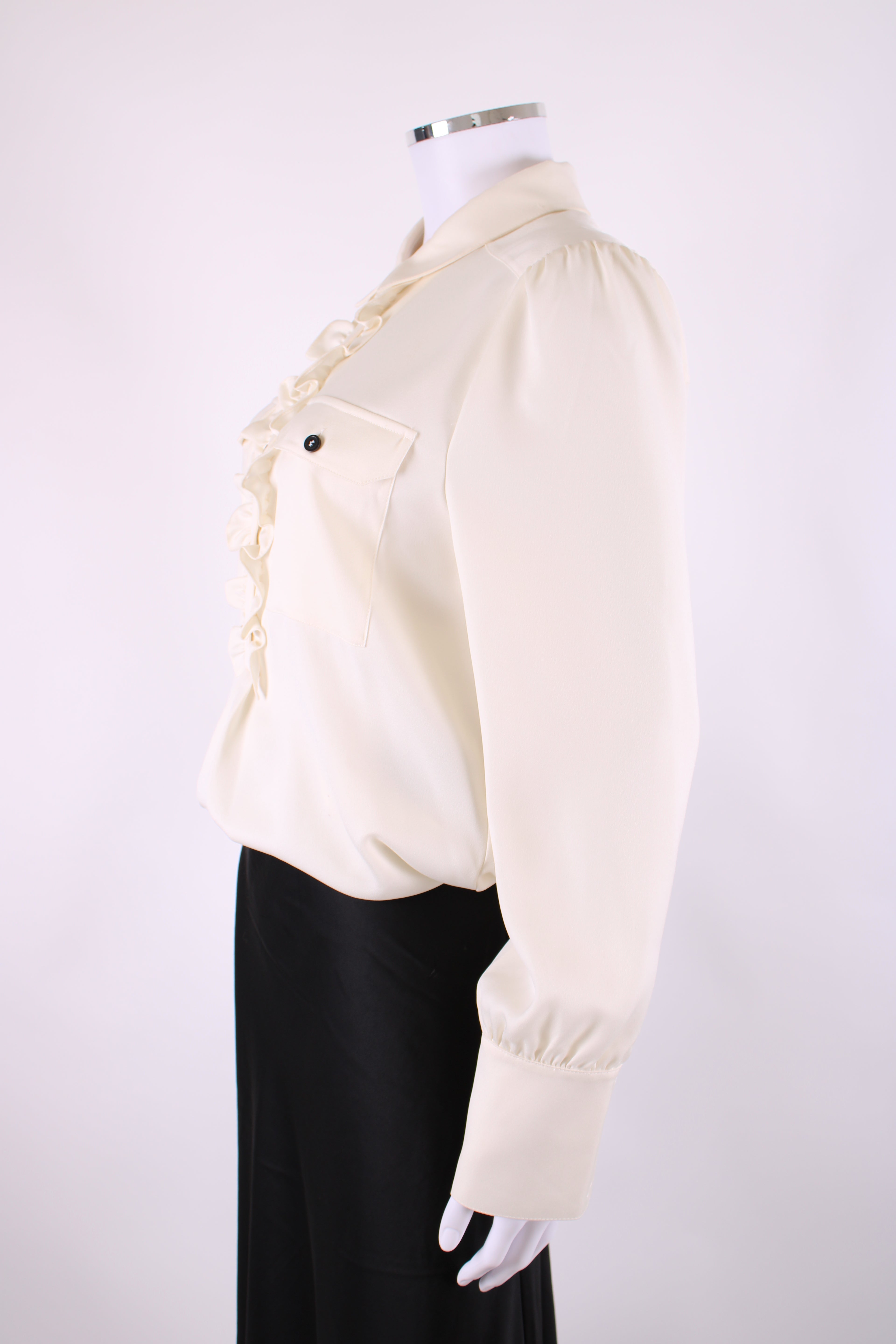 ME+EM L/S Ruffle Shirt Cream 12