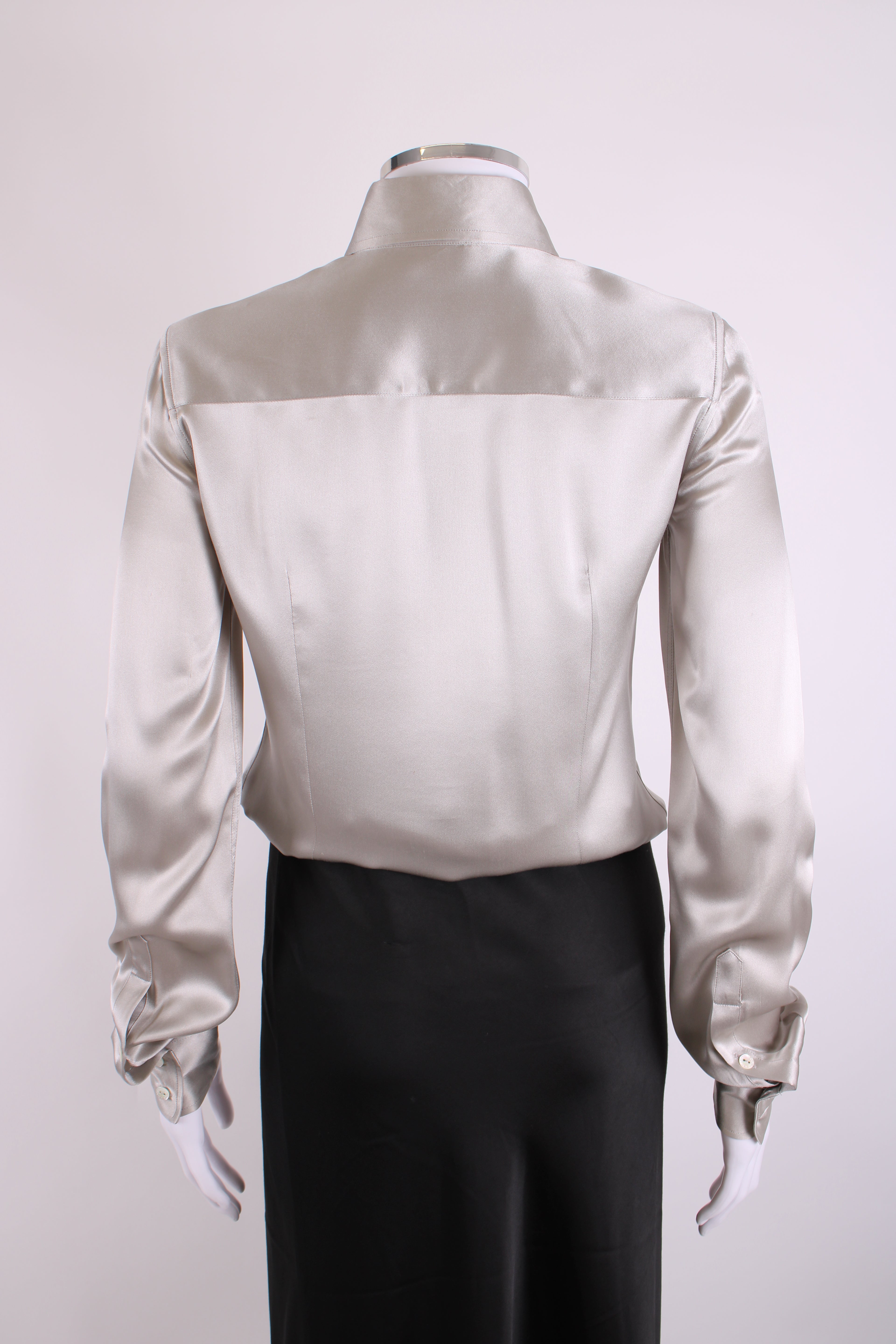 Dolce & Gabbana L/S Pleated Shirt Grey S