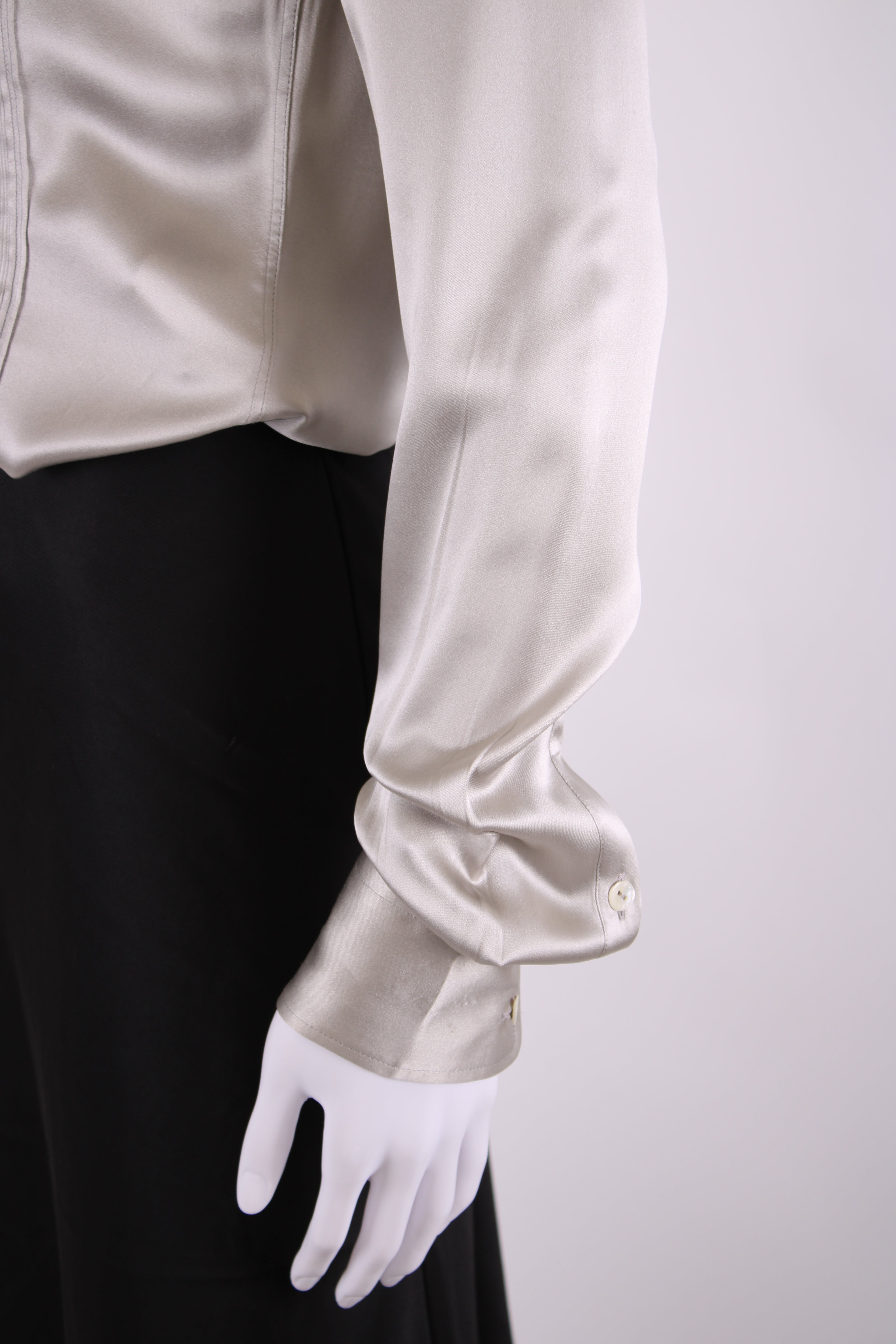 Dolce & Gabbana L/S Pleated Shirt Grey S