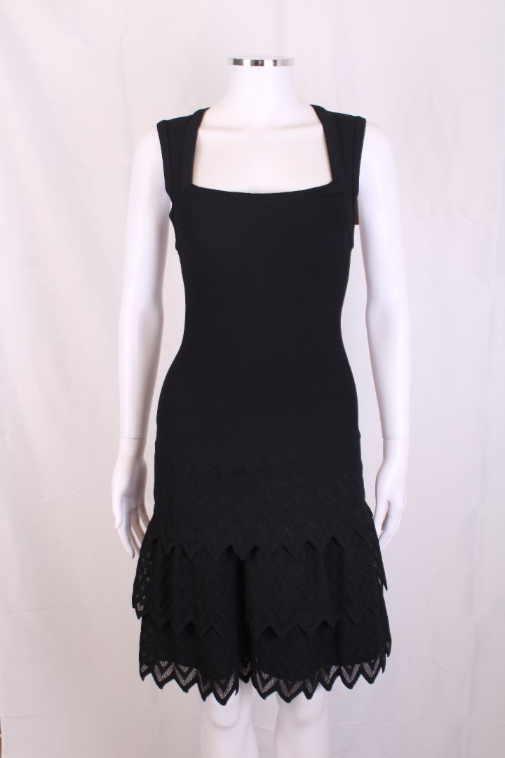 Alaia S/S Layered Dress Black 10
