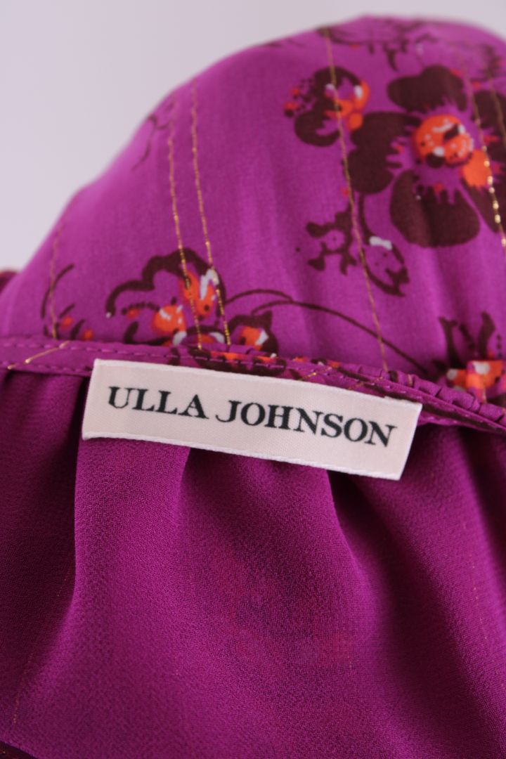 Ulla Johnson S/S Floral Shimmer Dress Purple/ Orange 4