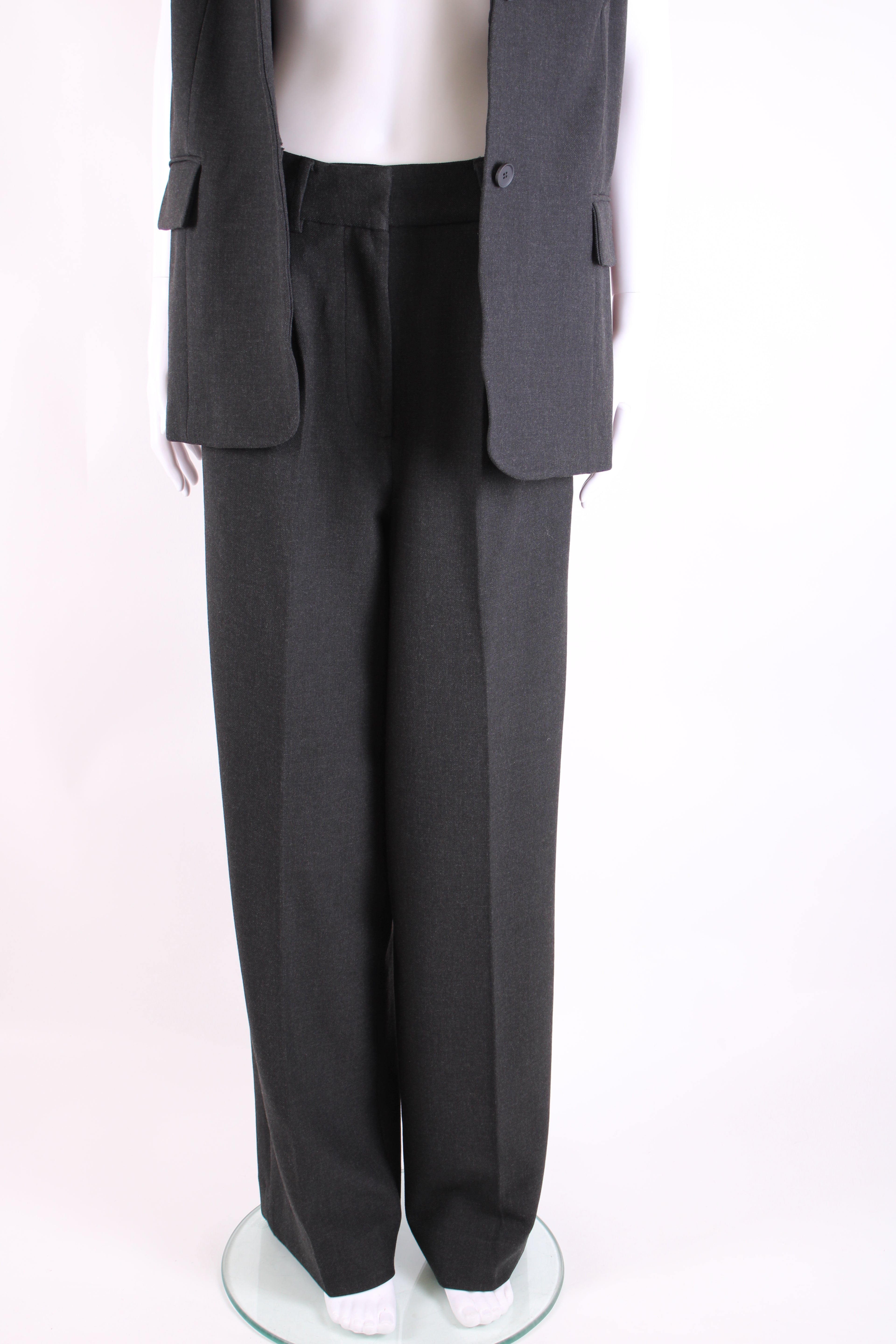 All Saints Waist Coat/ Trouser Co-ord Dark Grey S/M