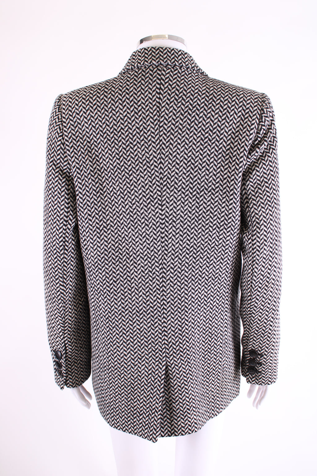 Anine Bing Chevron Blazer Black/ White 10