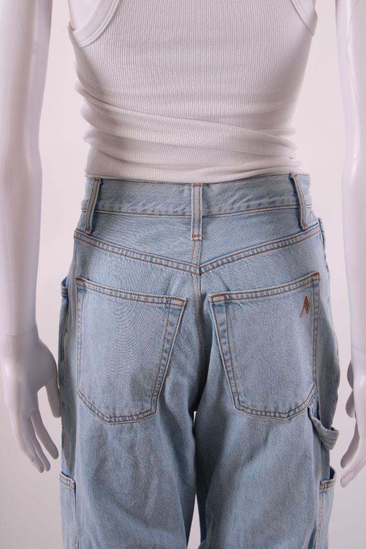 The Attico Light Wash Cargo Jeans Blue 25