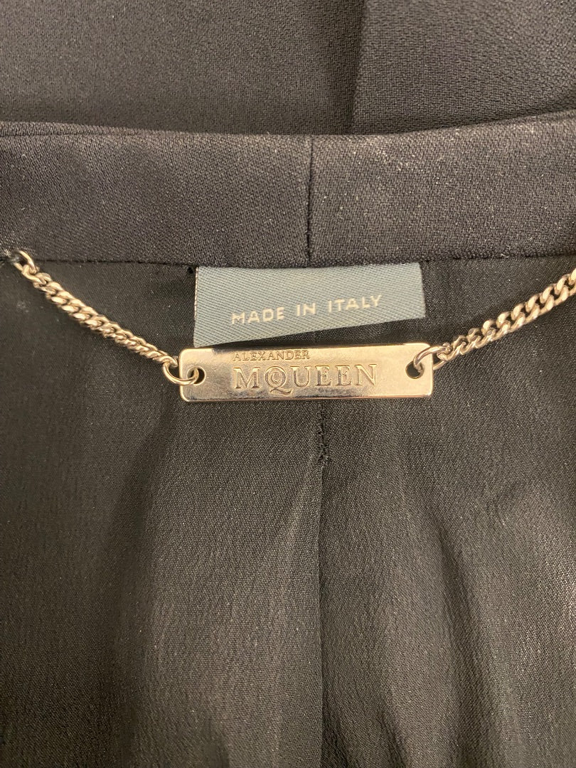 Alexander McQueen Padded Shoulder Blazer Black 10