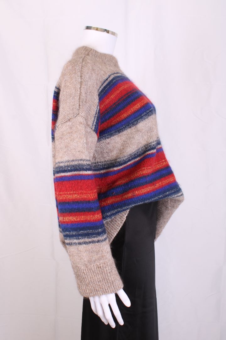 Toast L/S Stripe Jumper Beige/ Red S