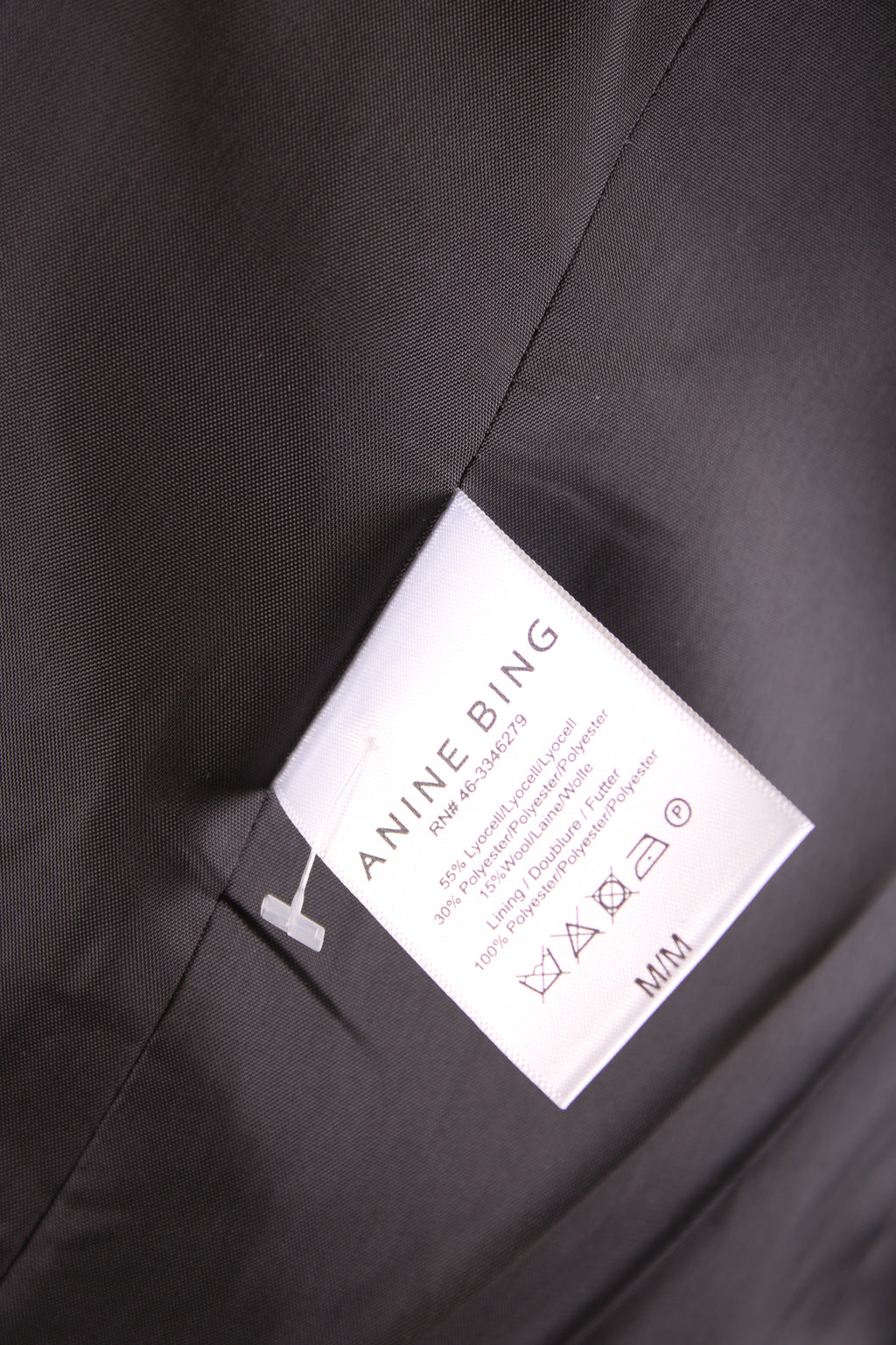 Anine Bing Chevron Blazer Black/ White 10