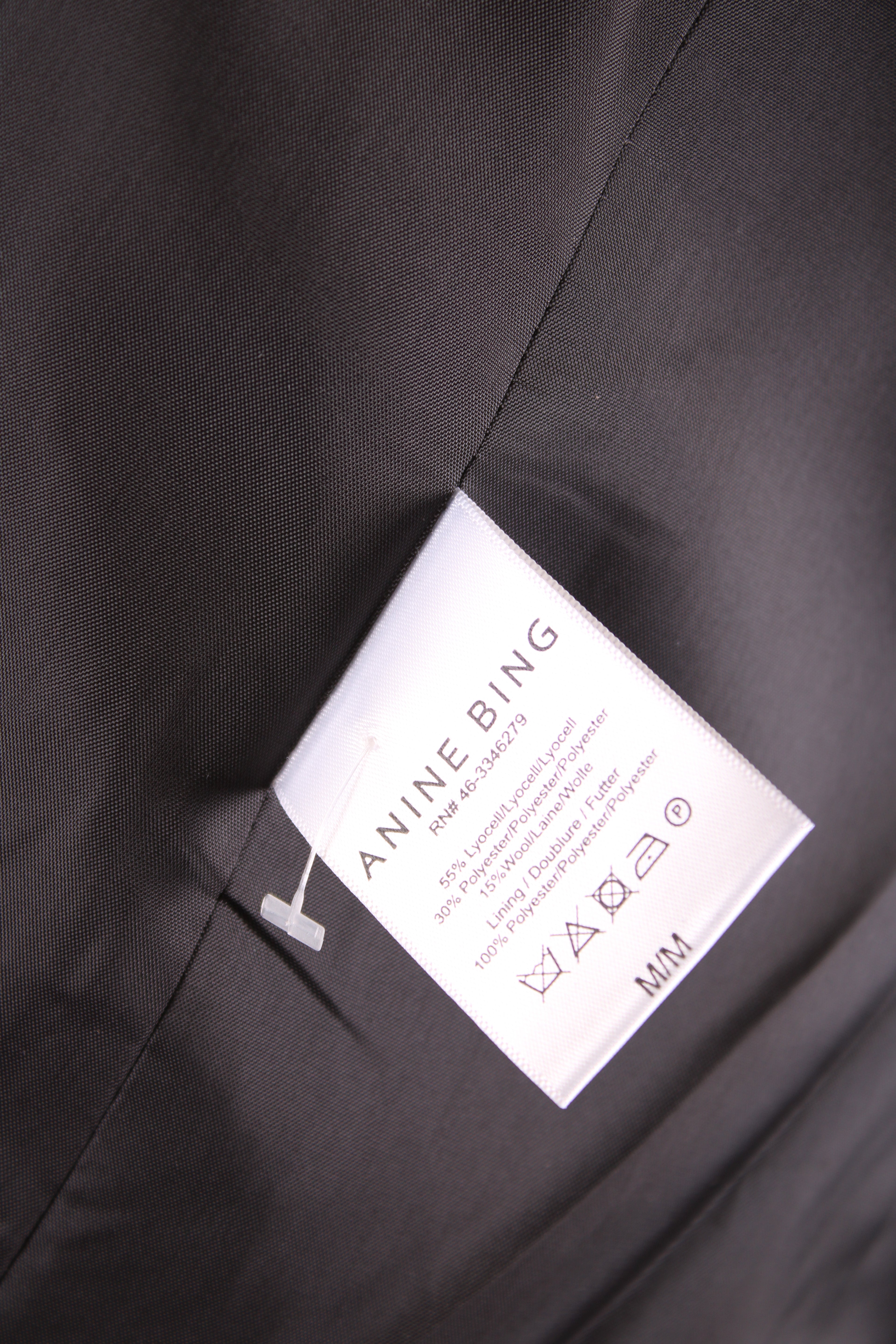 Anine Bing Chevron Blazer Black/ White 10