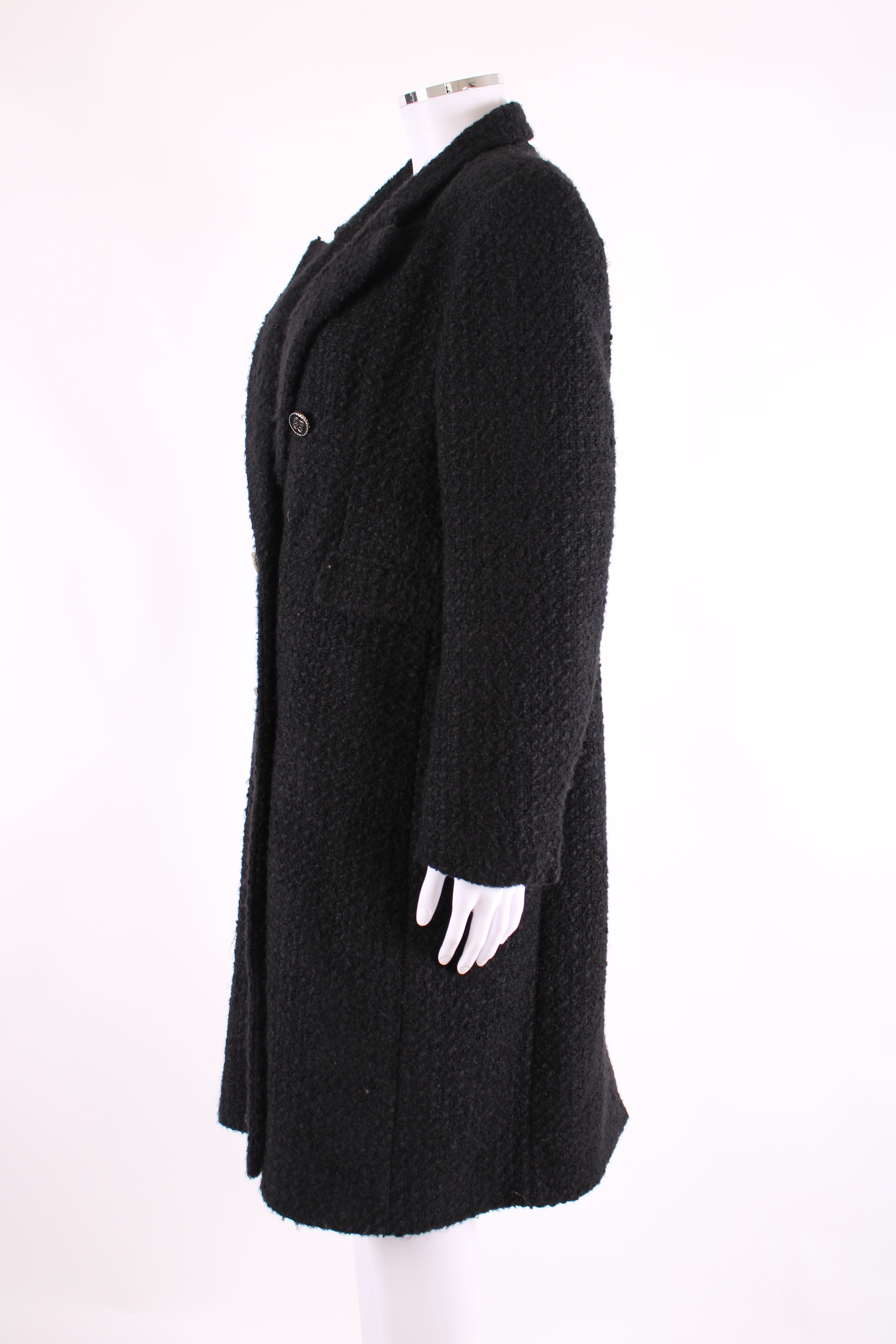 Maje Textured Coat Black 8