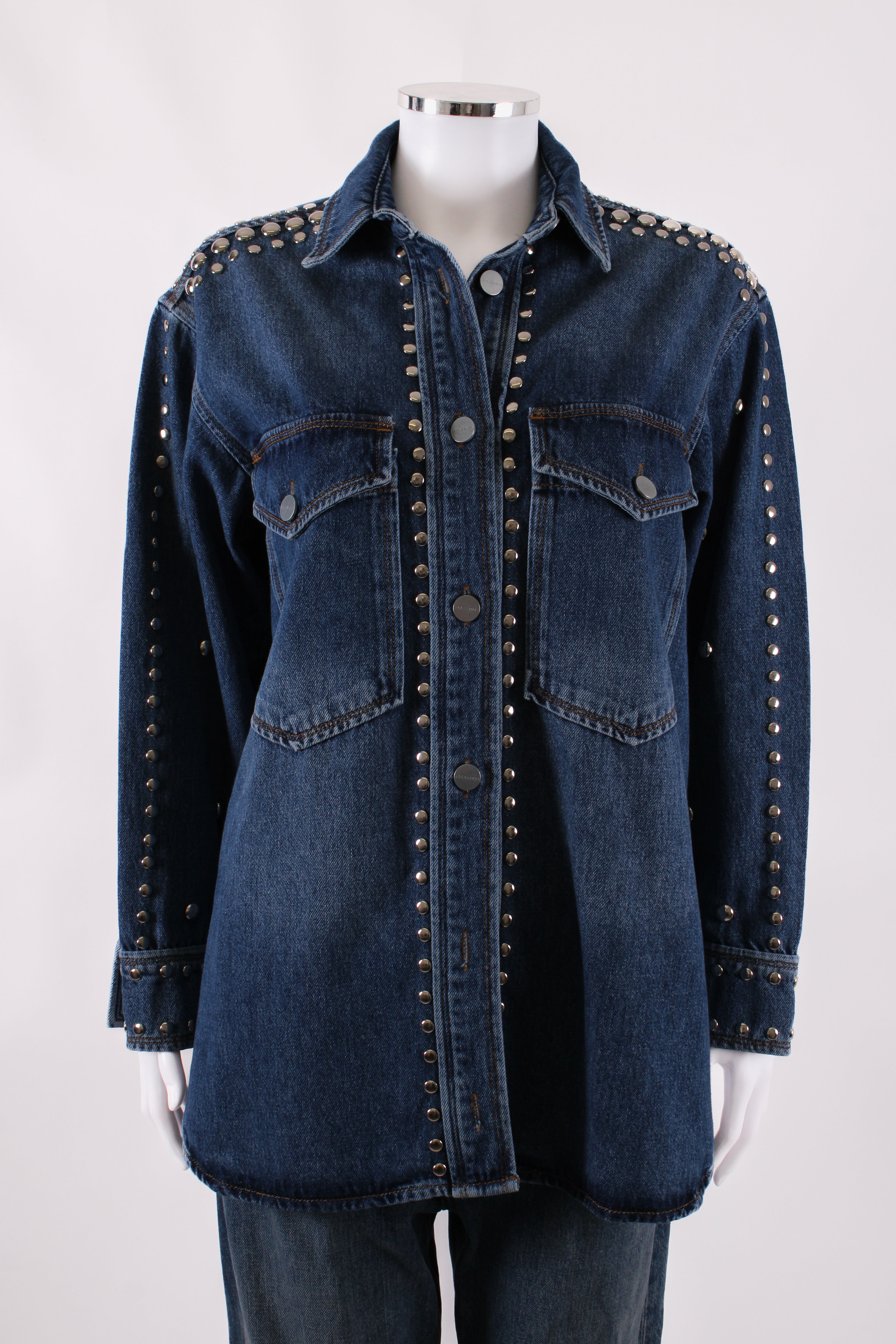 All Saints L/S Studded Jacket Denim S