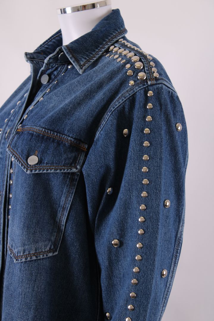 All Saints L/S Studded Jacket Denim S