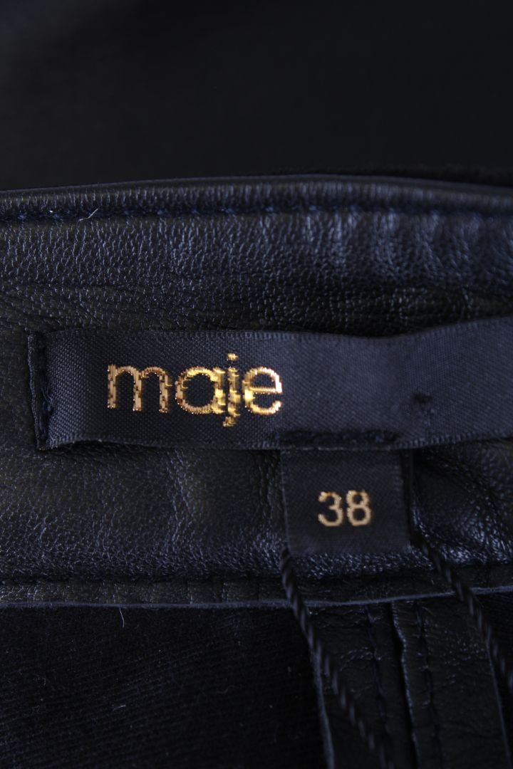 Maje Leather Skirt Black 10