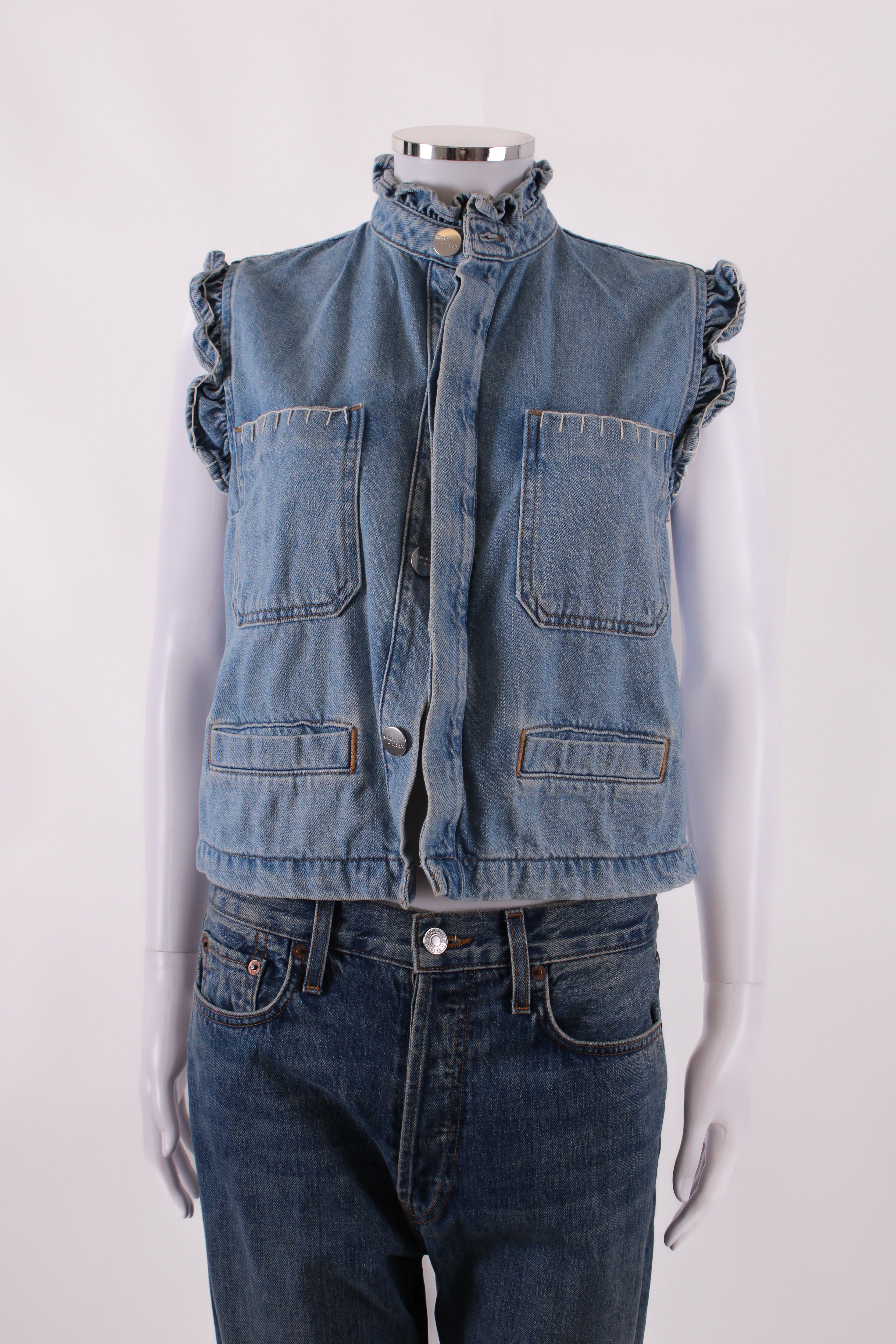 Seventy + Mochi S/S Ruffle Waist Coat Denim 8