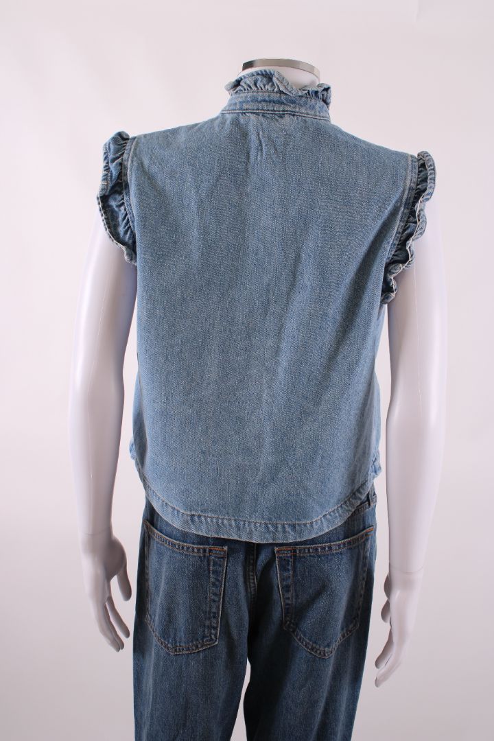 Seventy + Mochi S/S Ruffle Waist Coat Denim 8