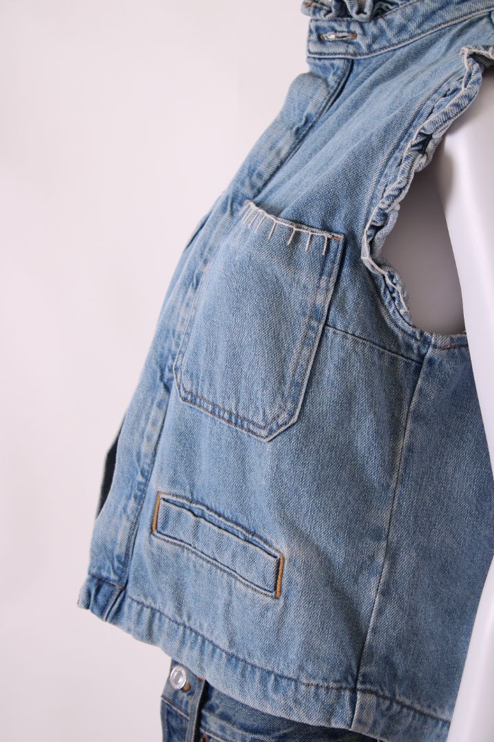 Seventy + Mochi S/S Ruffle Waist Coat Denim 8