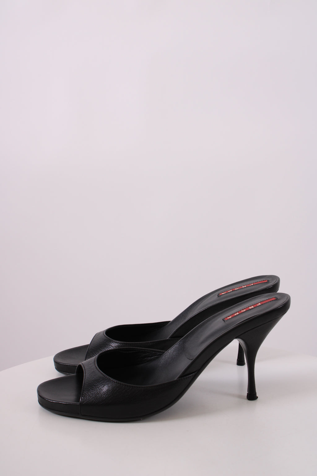 Prada 2000's Vintage Heeled Mule Black 37