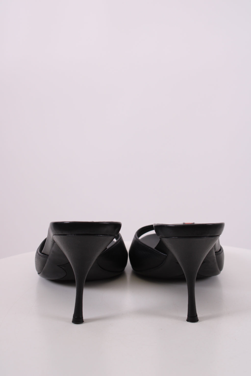 Prada 2000's Vintage Heeled Mule Black 37