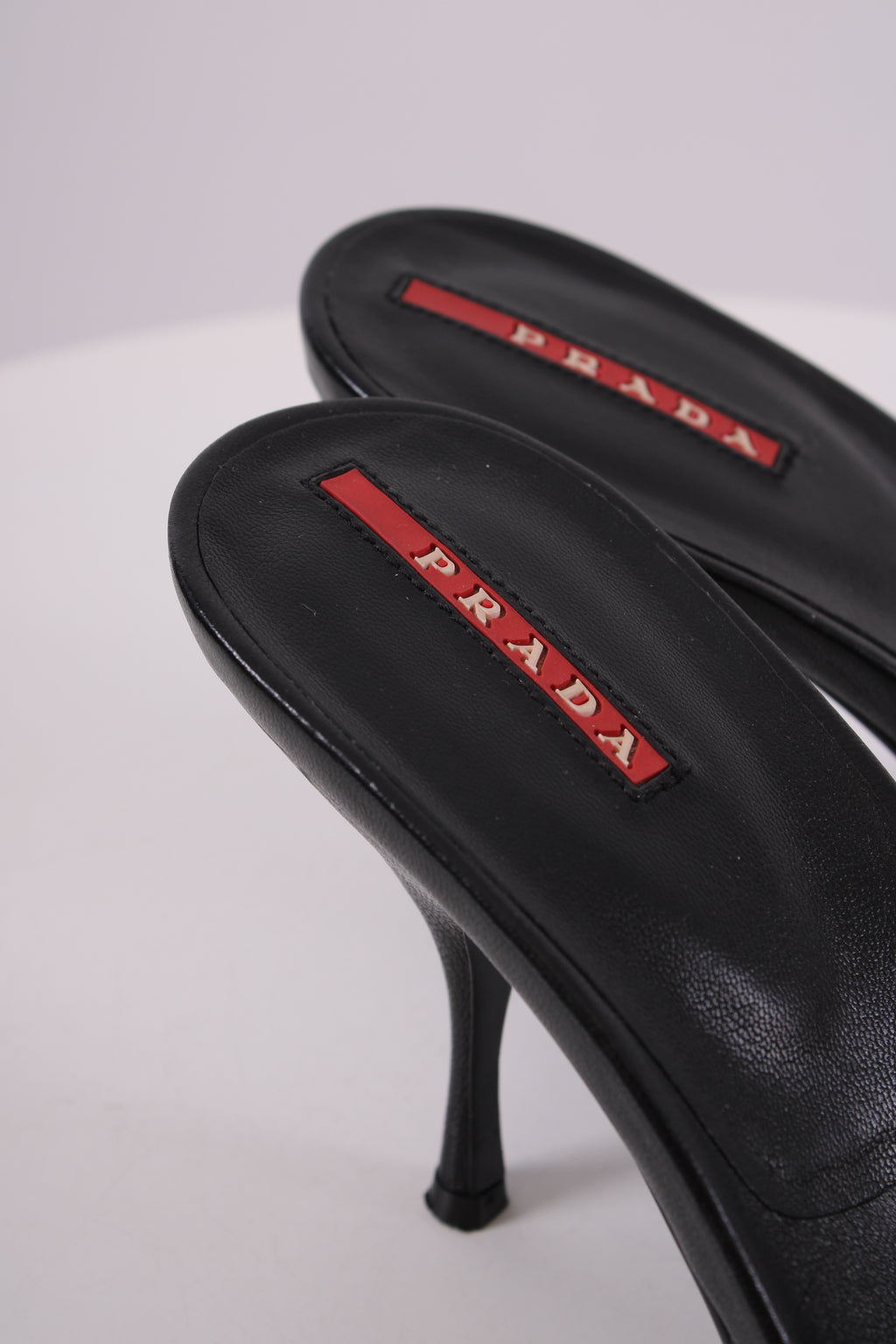Prada 2000's Vintage Heeled Mule Black 37