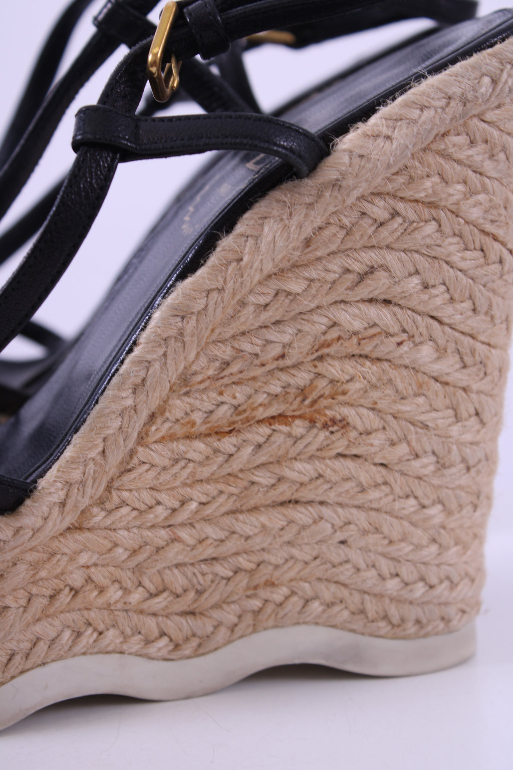 Yves Saint Laurent Espadrille Wedges Black 36