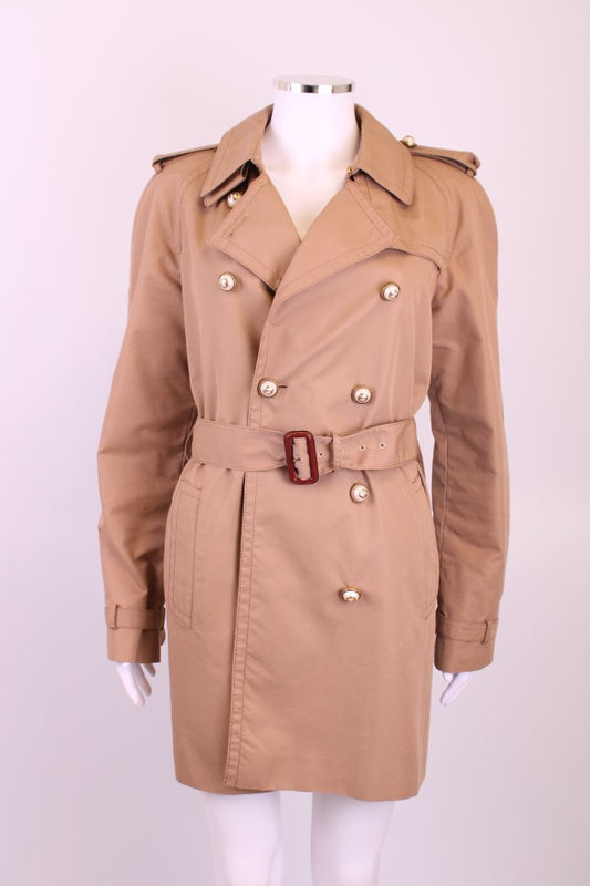 Gucci Pearl Button Trench Beige L