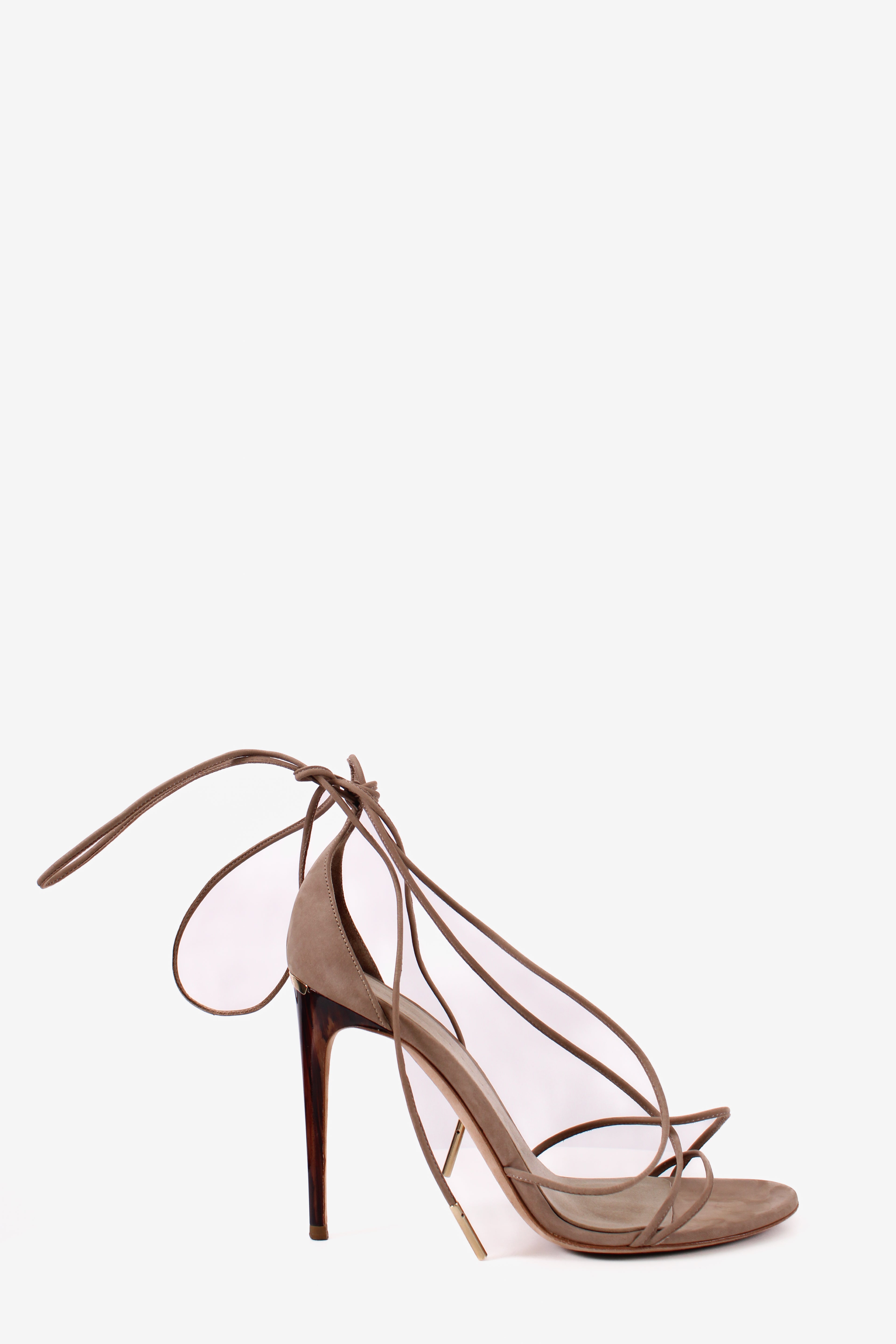 Burberry Mirabel Tie Stiletto Heels Beige 38