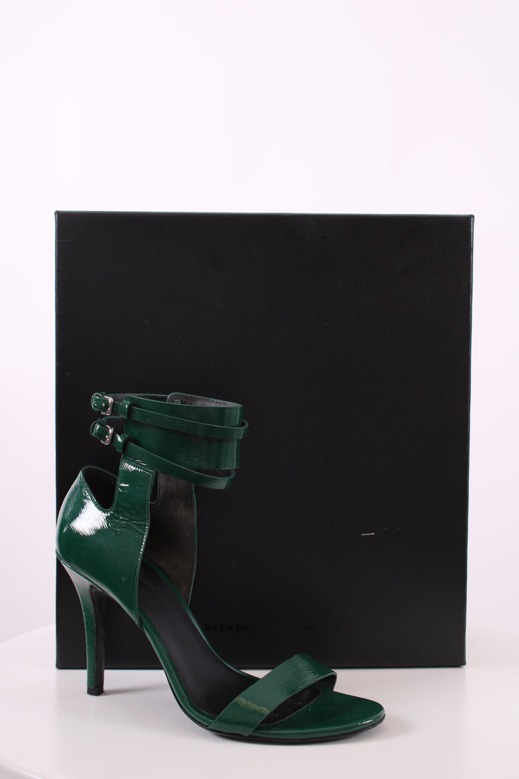 Alexander Wang Patent Ankle Detail Heels Green 39
