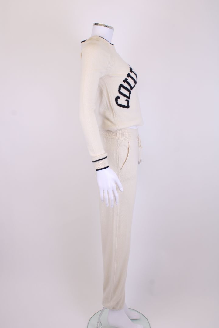 Loro Piana Knitted lounge Co-Ord Cream/ Black 10