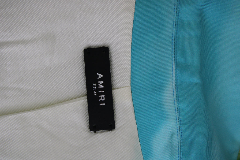 Amiri Eden Rock Silk Jacket & Short Co-ord Blue L