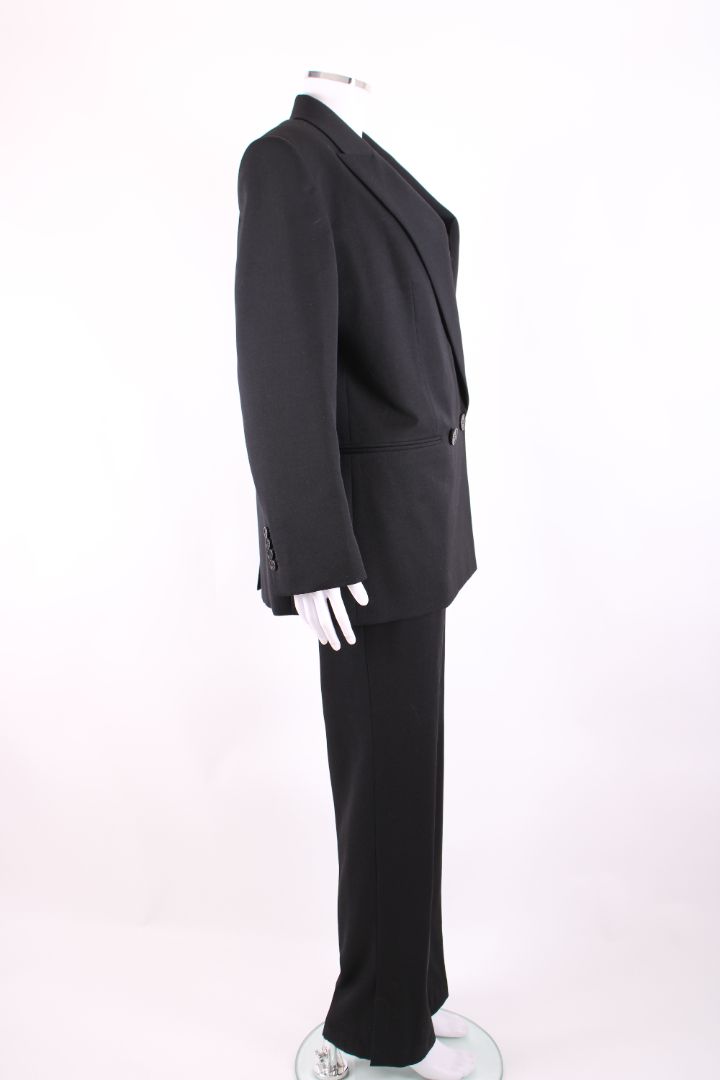 Alexander McQueen Double Breasted Blazer Suit Black IT42