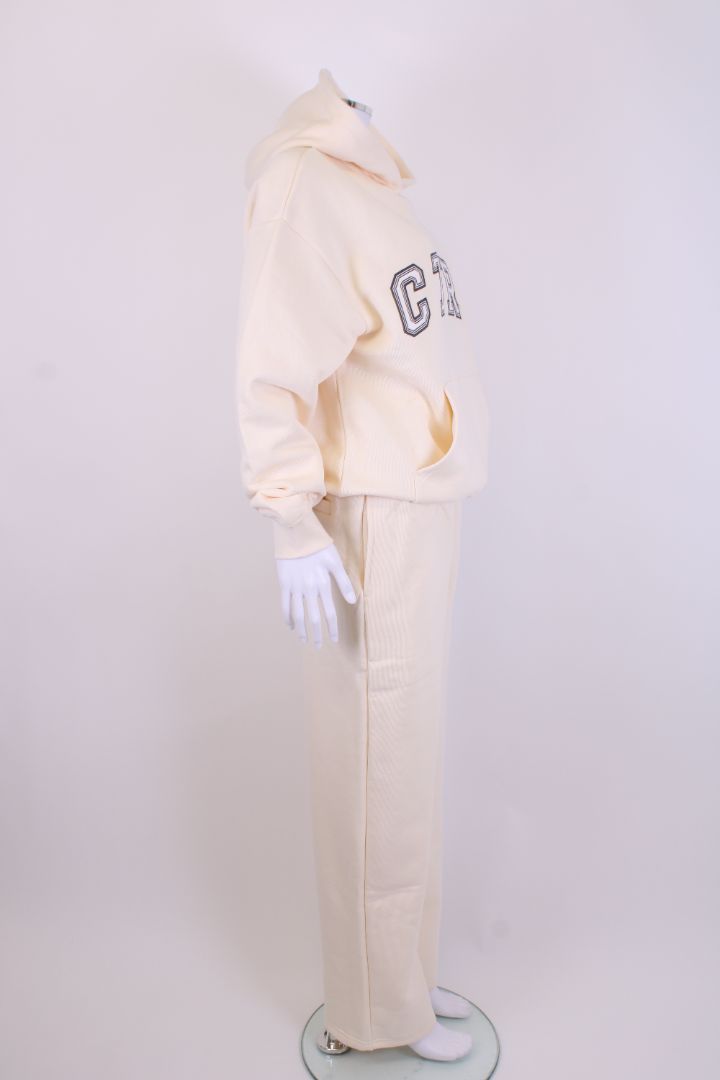 The Couture Club Logo Hoodie Tracksuit Cream 8