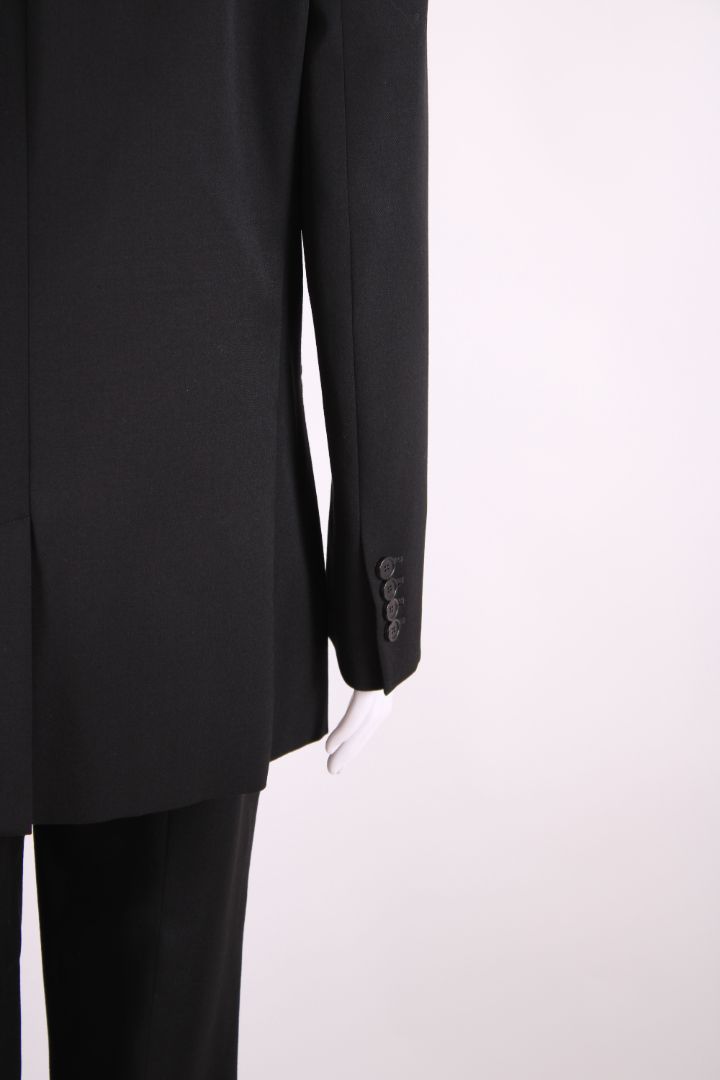 Alexander McQueen Double Breasted Blazer Suit Black IT42