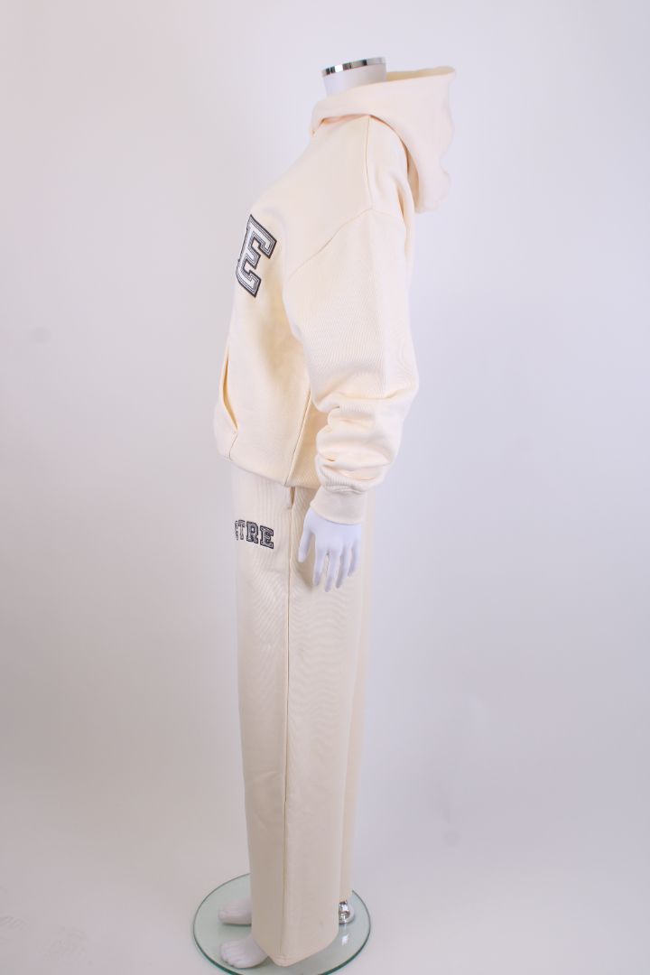 The Couture Club Logo Hoodie Tracksuit Cream 8